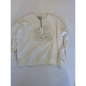 Cupcakes and Cashmere "Santa Baby" Ivory Sweatshirt-Size Small oversized NWT